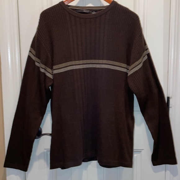 POINT•X MENS XL CREW-NECK Sweater Colors shades of Browns NEW NEVER WORN - Picture 15 of 15